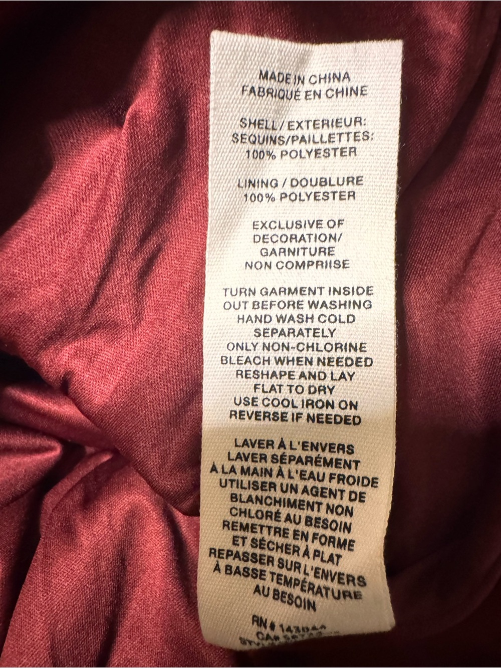 Avec Les Filles Sequin Maxi Rosette Detail, High Slit Burgundy Size 10 Gown. NWT - Picture 12 of 12